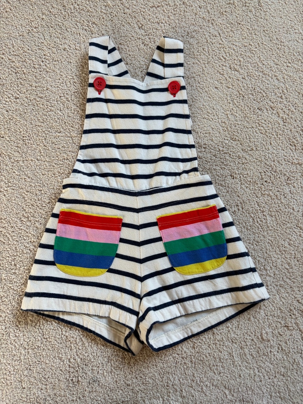 Mini Boden 2/3 Striped Romper
